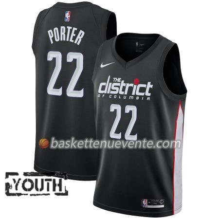 Maillot Basket Washington Wizards Otto Porter  22 2018-19 Nike City Edition Noir Swingman - Enfant